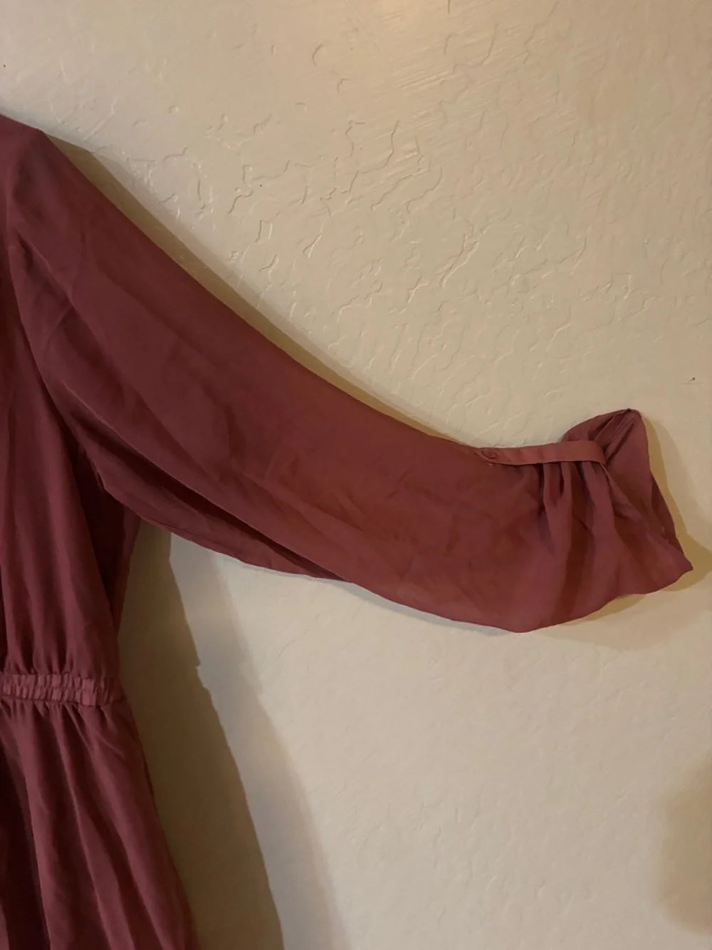 Almost Famous Mauve Long-Sleeve Belted Shirt Dress - Picture 5 of 10